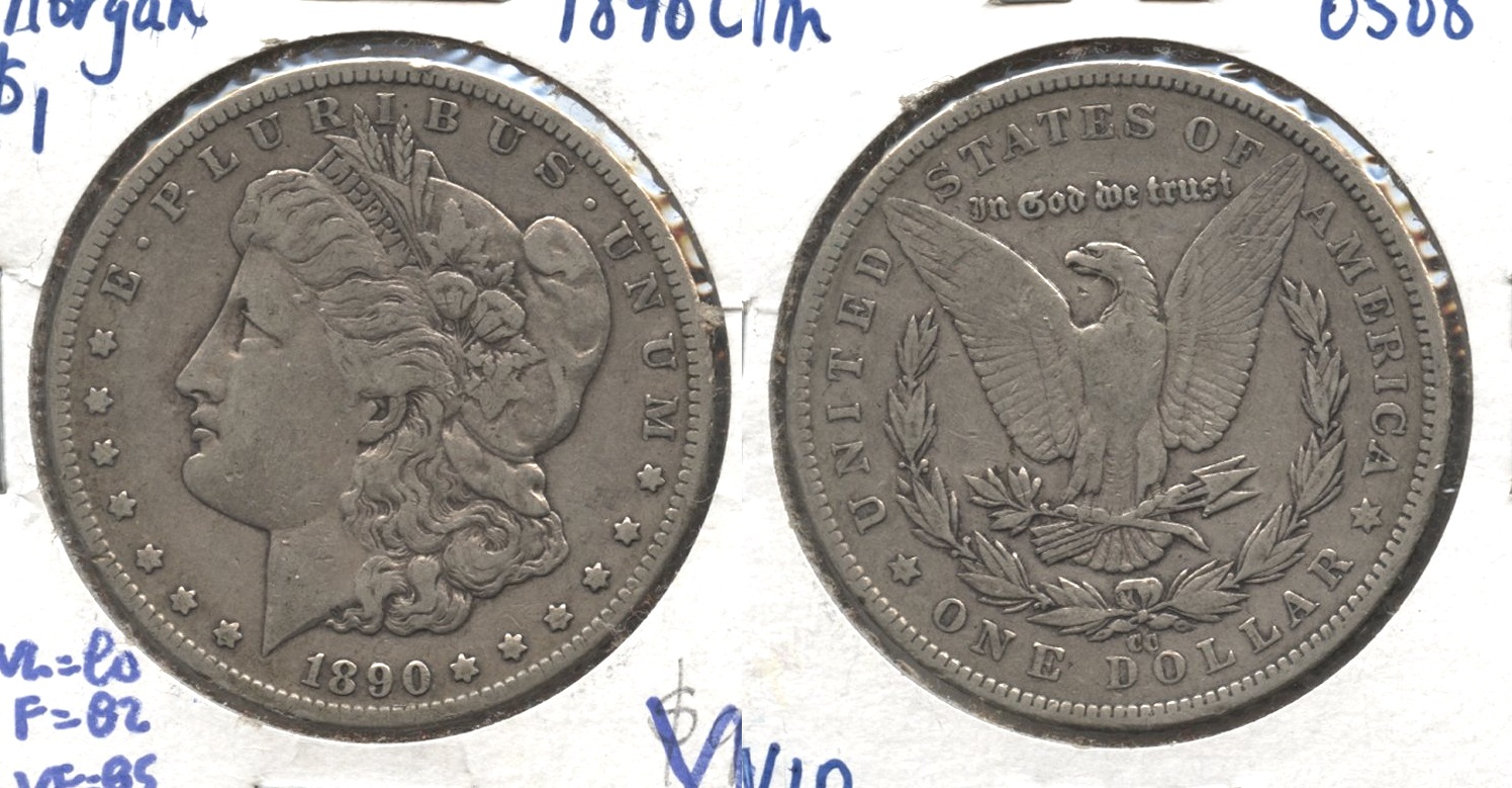 1890-CC Morgan Silver Dollar VF-20 #c