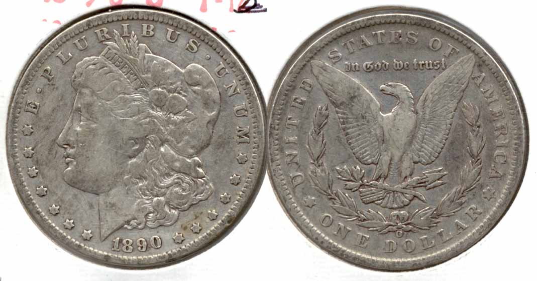 1890-O Morgan Silver Dollar Fine-12 d