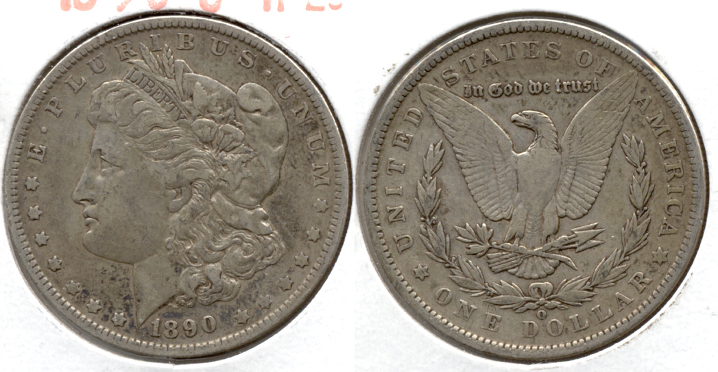 1890-O Morgan Silver Dollar VF-20 a