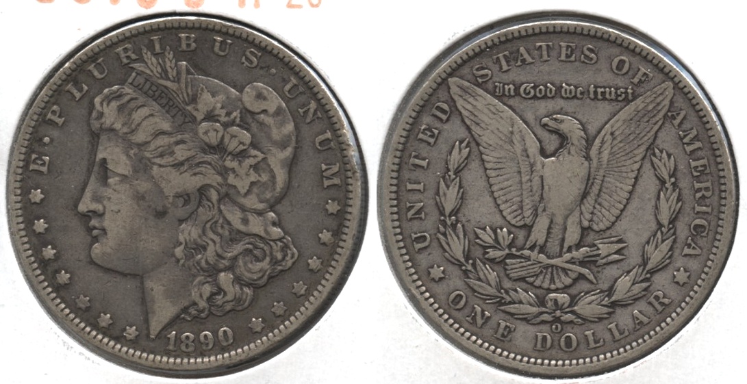 1890-O Morgan Silver Dollar VF-20 #j