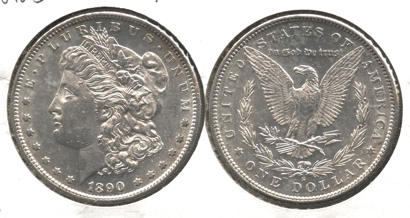 1890-S Morgan Silver Dollar AU-55 #d