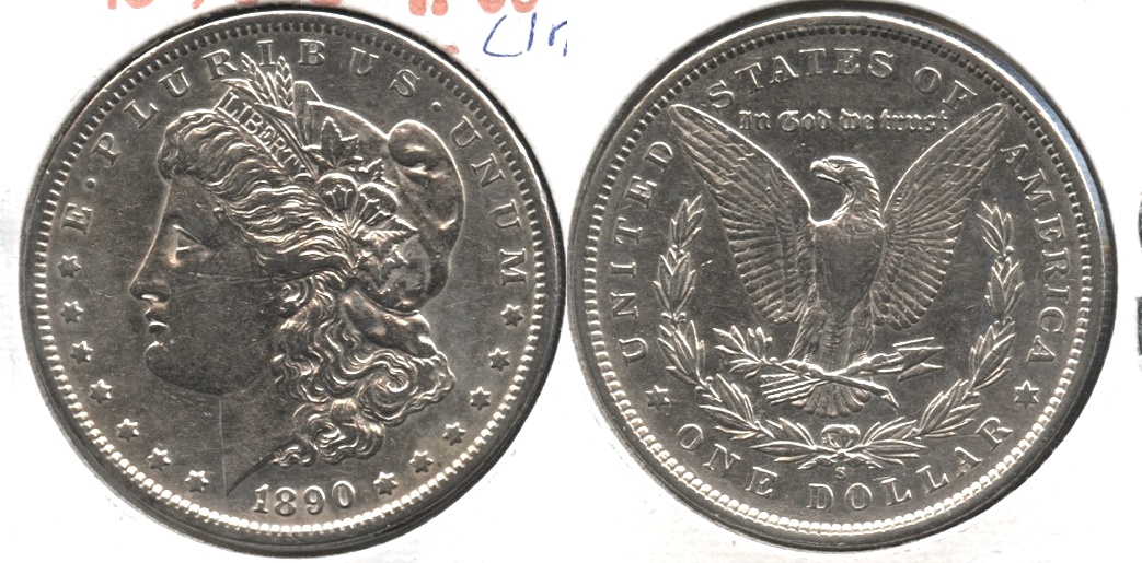 1890-S Morgan Silver Dollar VF-30 #d Cleaned