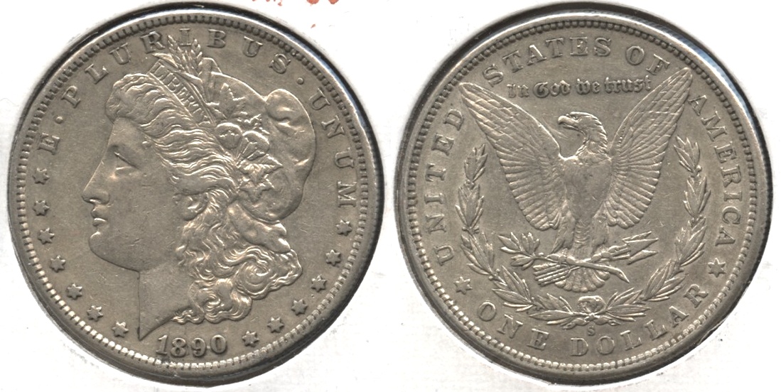 1890-S Morgan Silver Dollar VF-30 #h