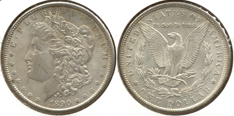 1890 Morgan Silver Dollar AU-50 g