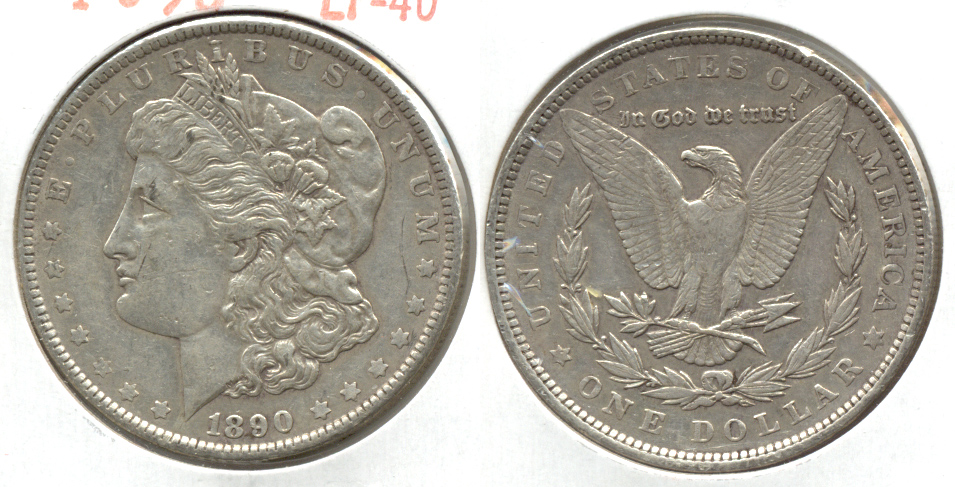 1890 Morgan Silver Dollar EF-40 l