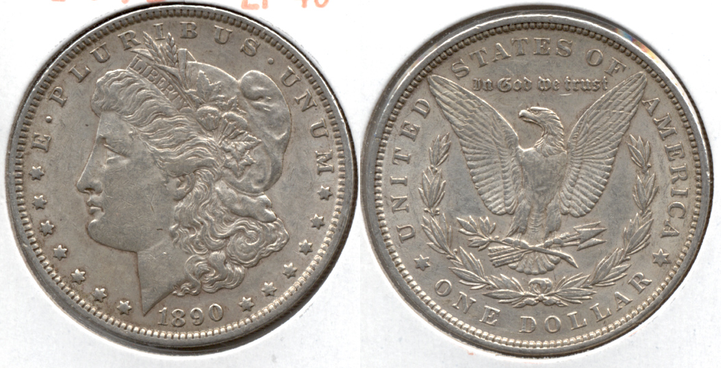 1890 Morgan Silver Dollar EF-40 t