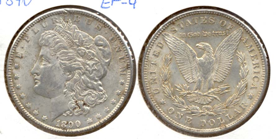 1890 Morgan Silver Dollar EF-45 a