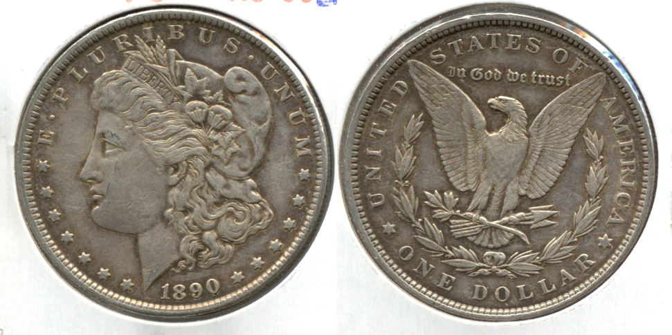 1890 Morgan Silver Dollar EF-45 e