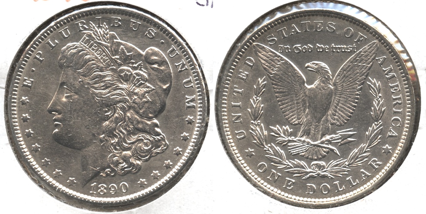 1890 Morgan Silver Dollar EF-45 #n Lightly Cleaned