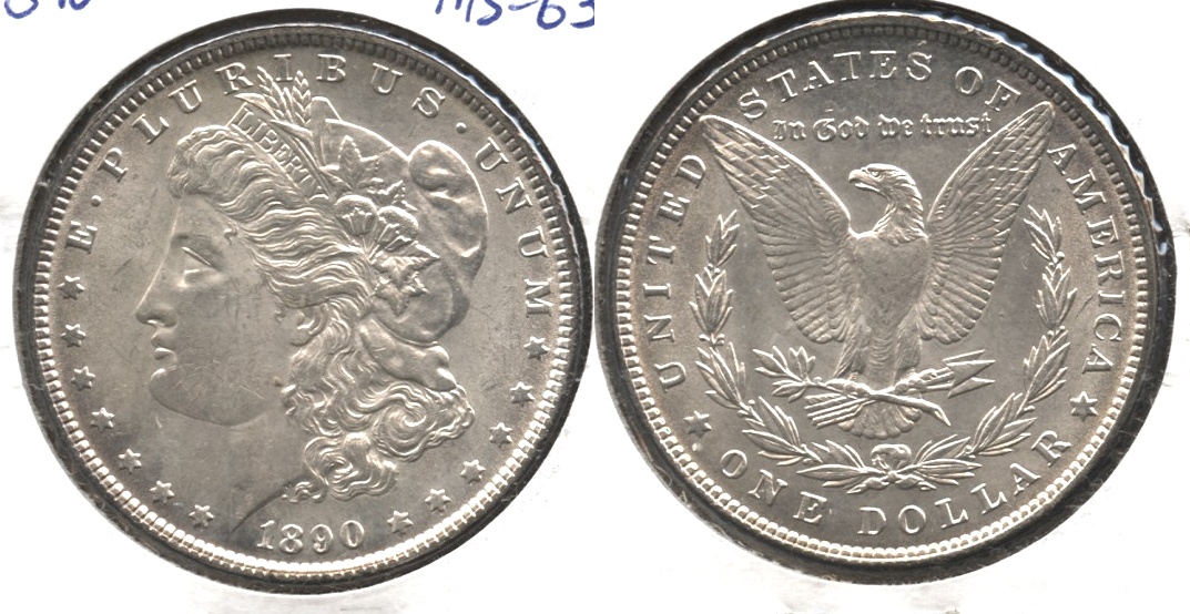 1890 Morgan Silver Dollar MS-63 #f