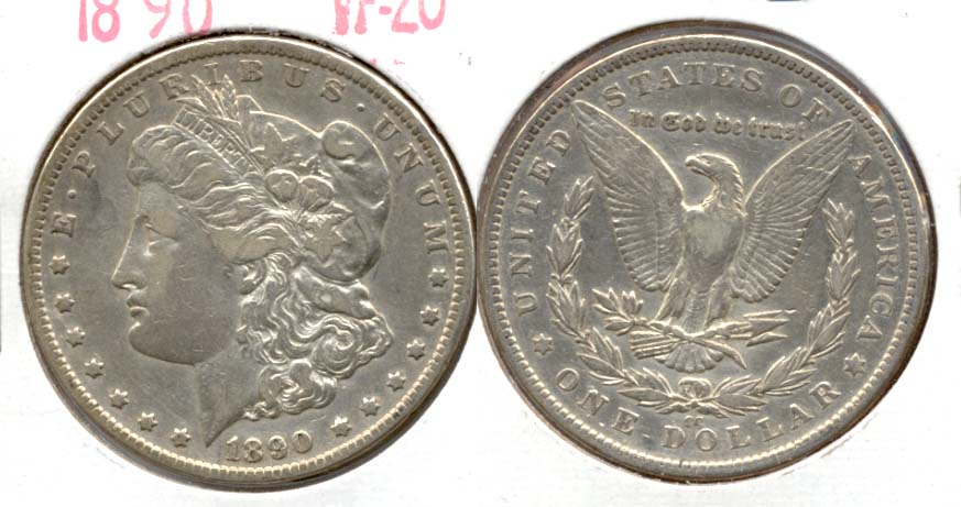 1890 Morgan Silver Dollar VF-20