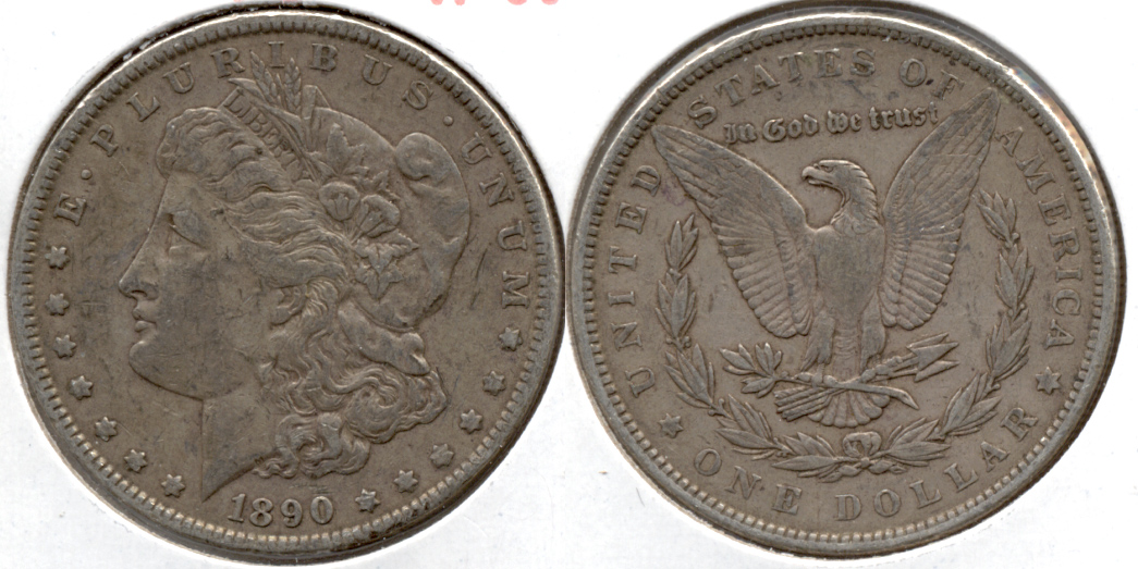 1890 Morgan Silver Dollar VF-30 b
