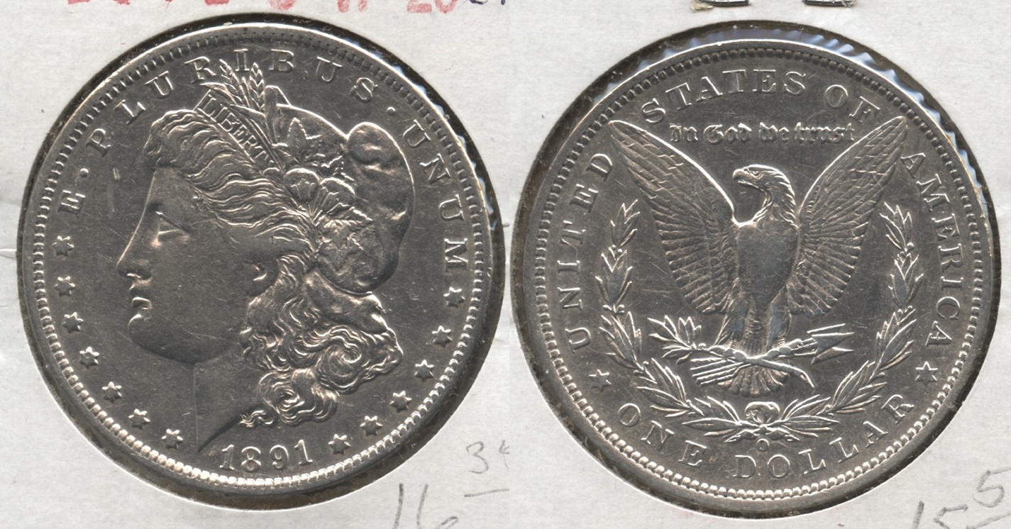 1891-O Morgan Silver Dollar VF-20 #c Cleaned