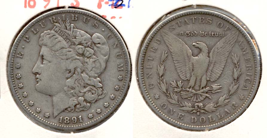 1891-S Morgan Silver Dollar Fine-12