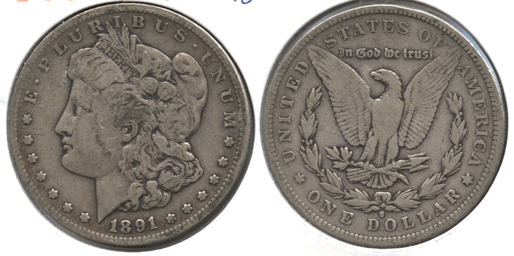 1891-S Morgan Silver Dollar VG-8