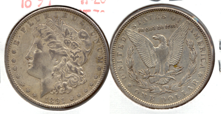 1891 Morgan Silver Dollar VF-20 #m