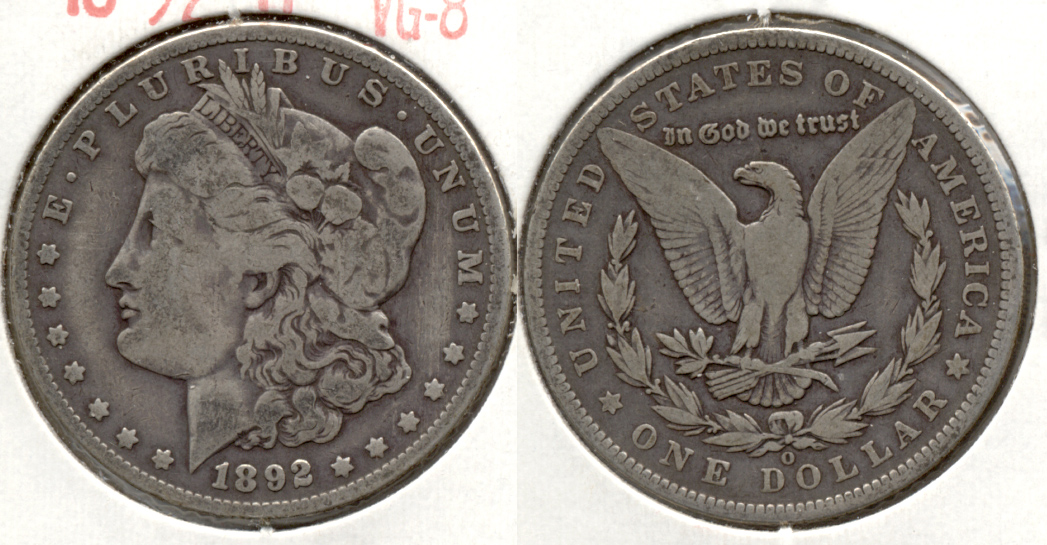 1892-O Morgan Silver Dollar VG-8 c