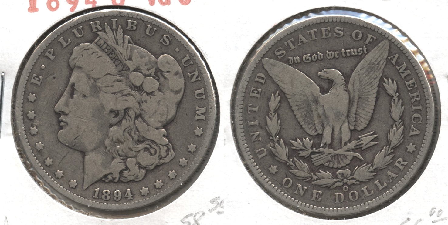 1894-O Morgan Silver Dollar VG-8 #d
