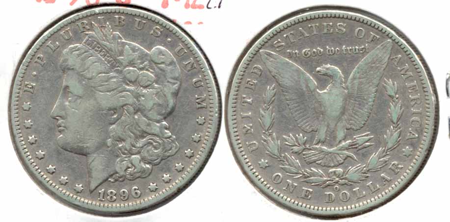 1896-O Morgan Silver Dollar Fine-12 Cleaned