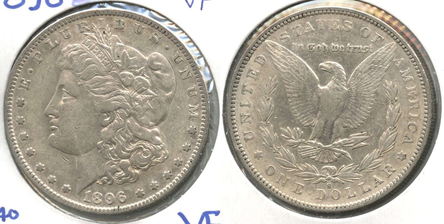 1896-S Morgan Silver Dollar VF-20 #a
