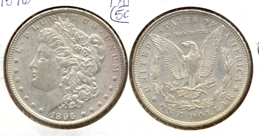 1896 Morgan Silver Dollar AU-50 a