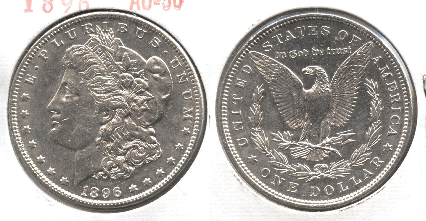 1896 Morgan Silver Dollar AU-50 #be