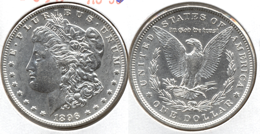 1896 Morgan Silver Dollar AU-50 y