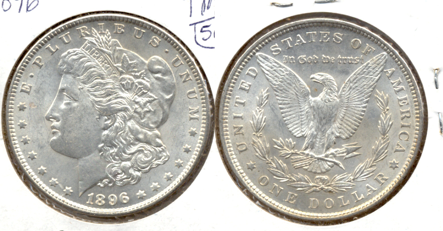 1896 Morgan Silver Dollar AU-55 a