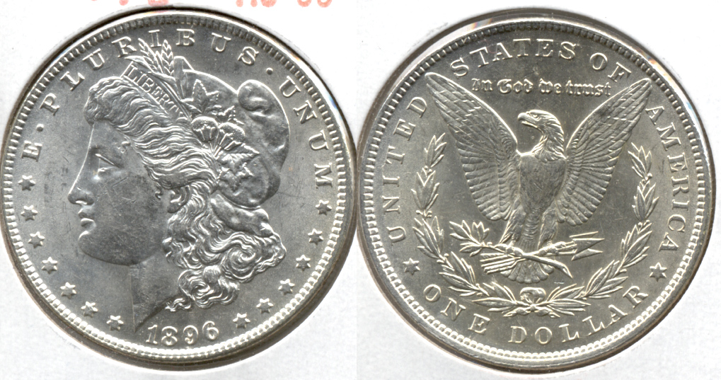 1896 Morgan Silver Dollar AU-55 f