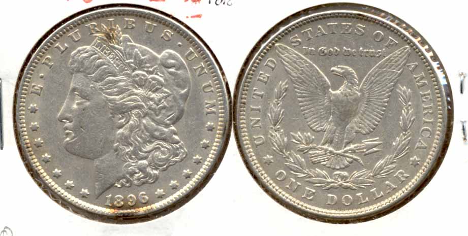 1896 Morgan Silver Dollar EF-40 o Light Porosity