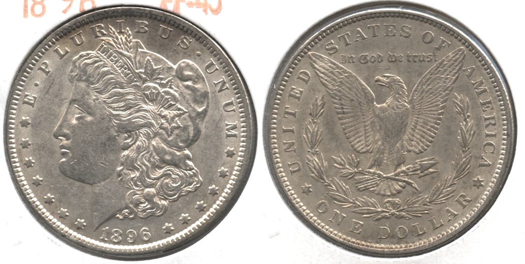1896 Morgan Silver Dollar EF-45 #ac