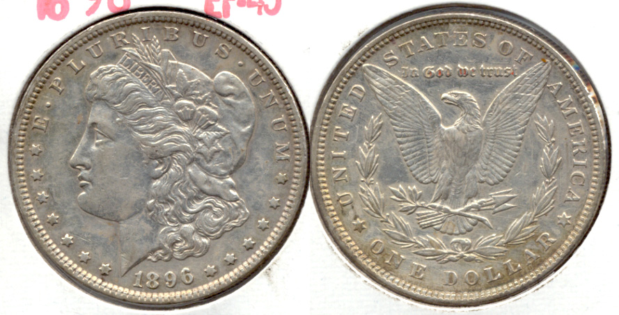 1896 Morgan Silver Dollar EF-45 c