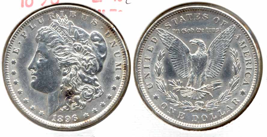 1896 Morgan Silver Dollar EF-45 e Cleaned