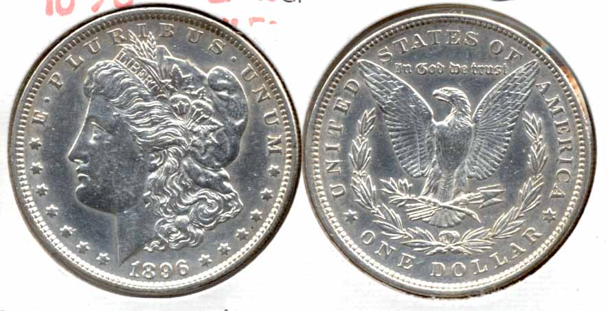 1896 Morgan Silver Dollar EF-45 g Cleaned