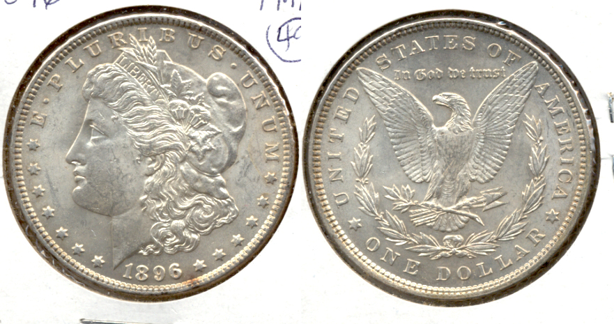 1896 Morgan Silver Dollar MS-60 f