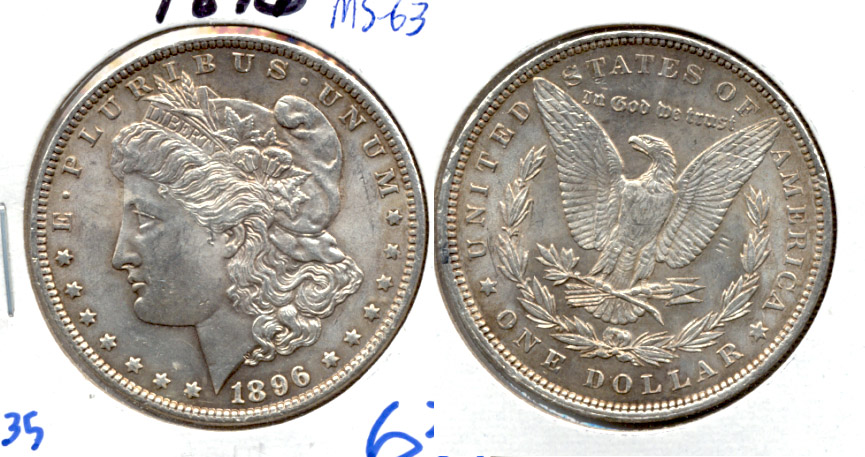 1896 Morgan Silver Dollar MS-63 p