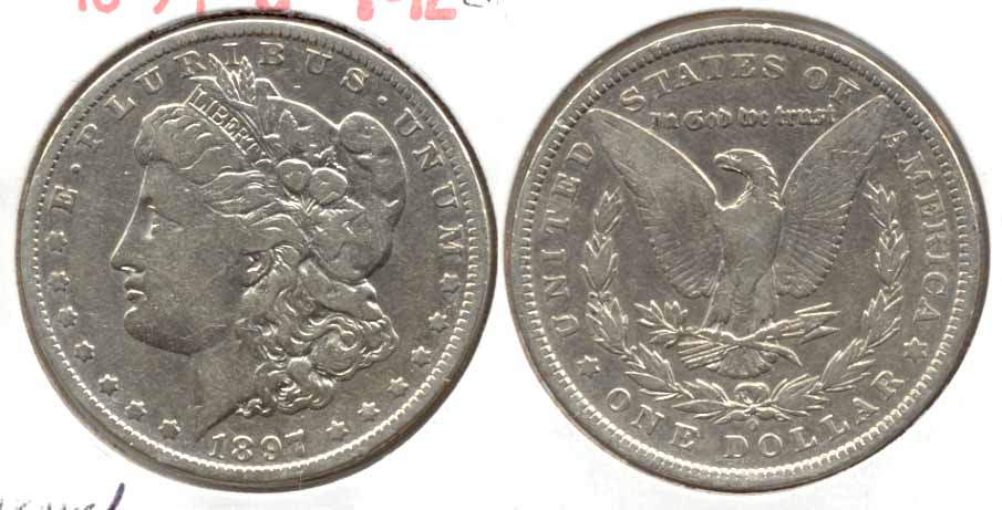 1897-O Morgan Silver Dollar Fine-12 b Cleaned