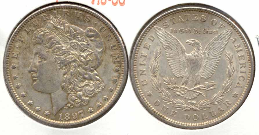1897 Morgan Silver Dollar AU-50 b