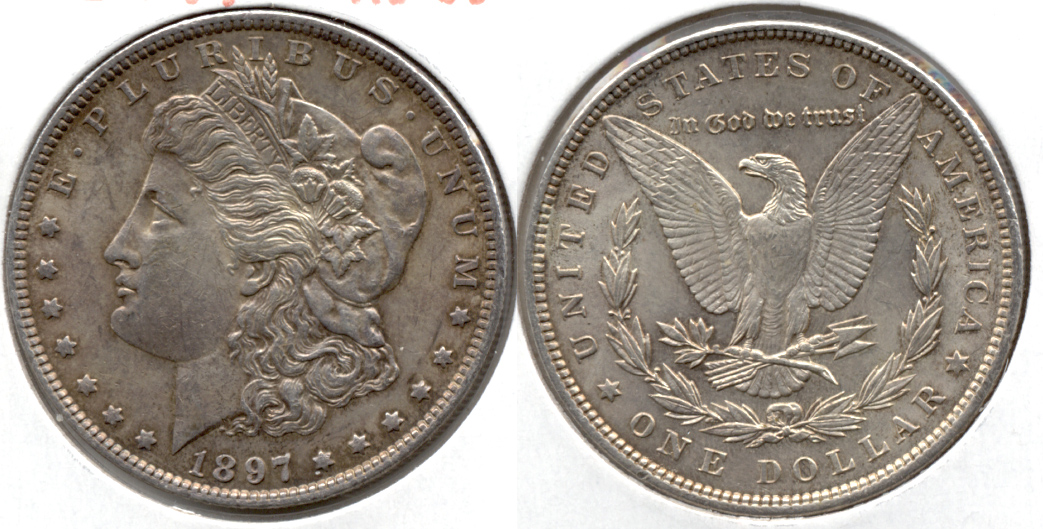 1897 Morgan Silver Dollar AU-50 e