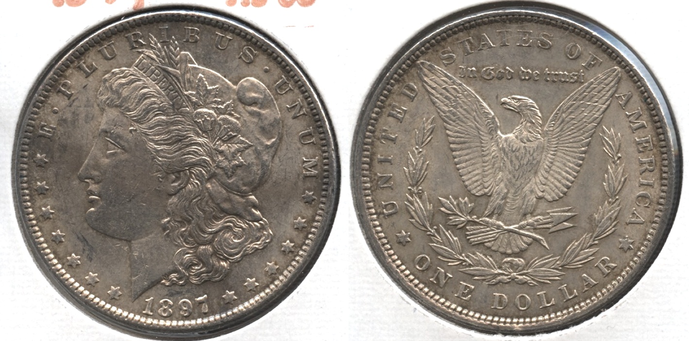1897 Morgan Silver Dollar AU-50 #k