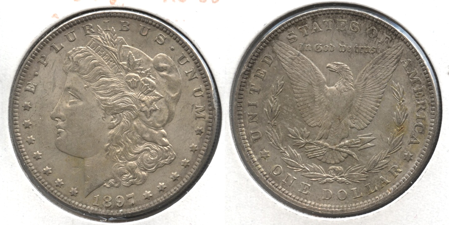 1897 Morgan Silver Dollar AU-50 #n