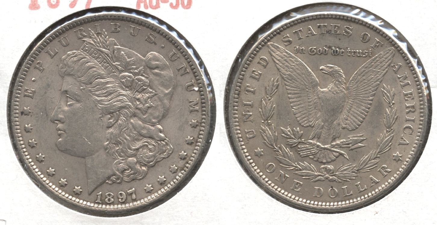 1897 Morgan Silver Dollar AU-50 #o