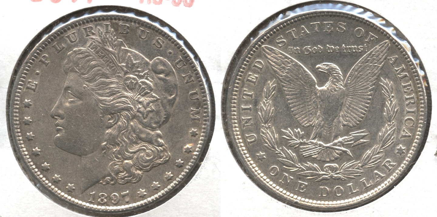 1897 Morgan Silver Dollar AU-50 #p