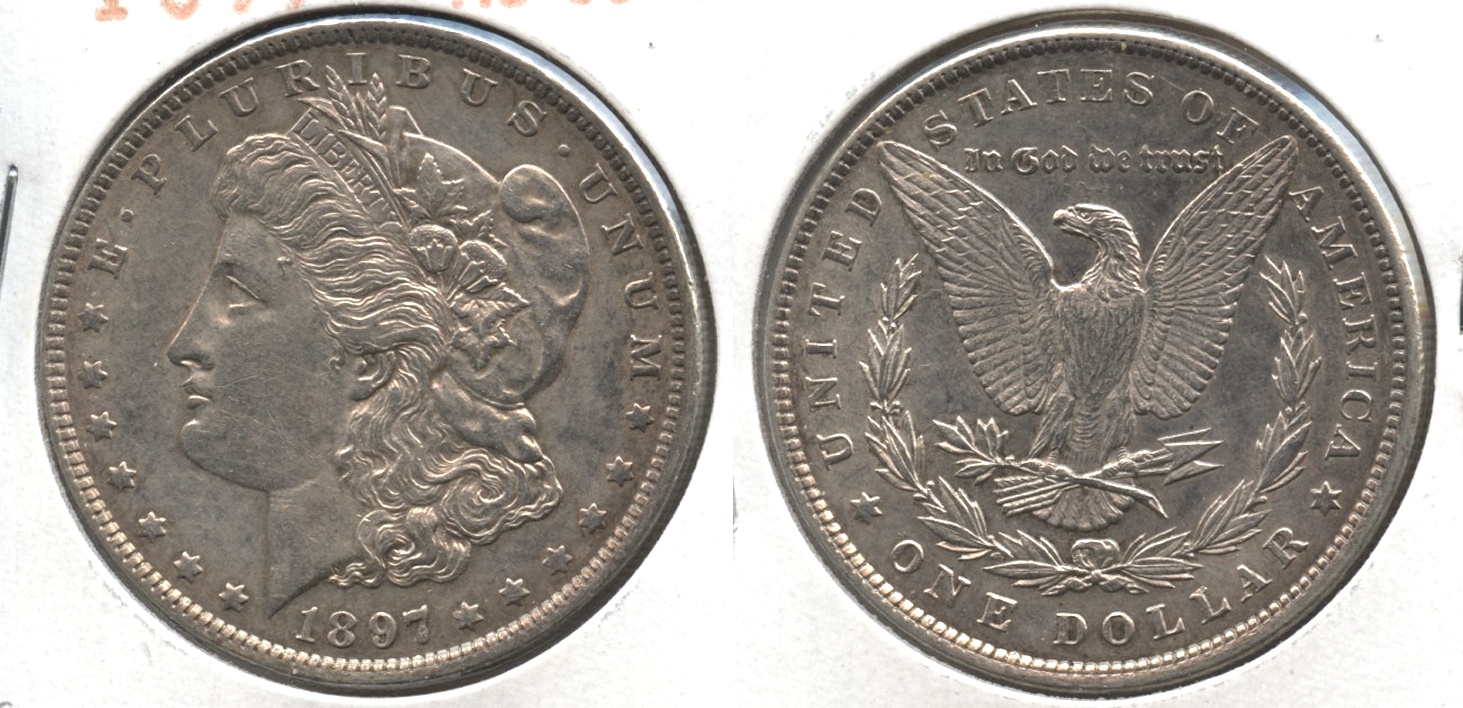 1897 Morgan Silver Dollar AU-50 #s