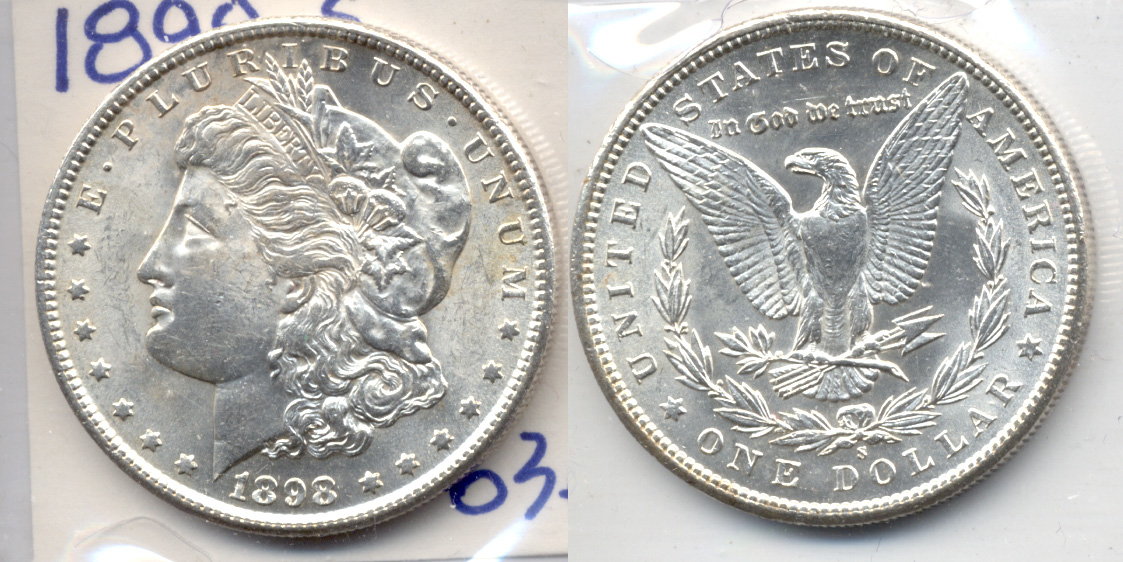1898-S Morgan Silver Dollar MS-63
