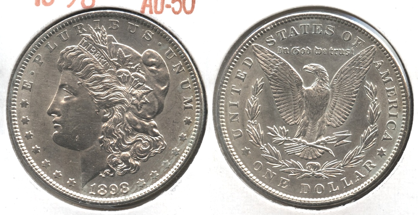 1898 Morgan Silver Dollar AU-50 #v