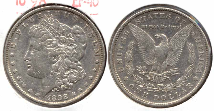 1898 Morgan Silver Dollar EF-40 g