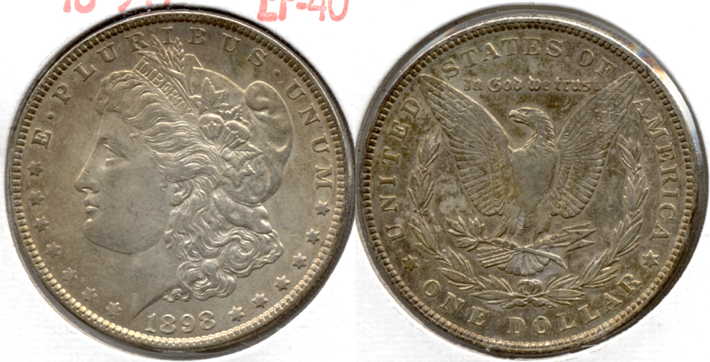 1898 Morgan Silver Dollar EF-40 s