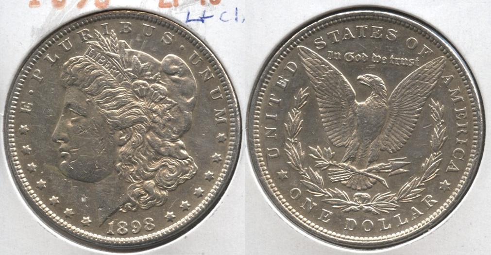 1898 Morgan Silver Dollar EF-40 #t Lightly Cleaned