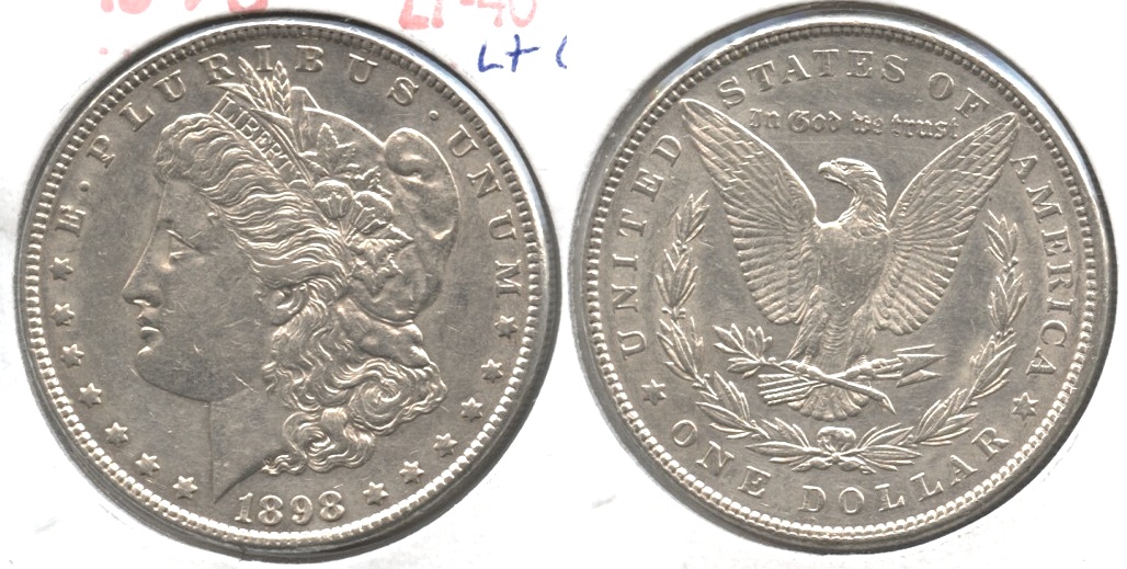 1898 Morgan Silver Dollar EF-40 #u Lightly Cleaned
